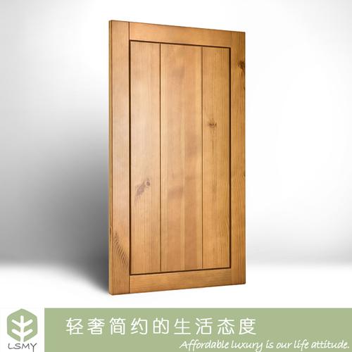 fa松木橱柜门板实木柜门北欧简约定制现代橱柜定做厨房原木橡木门